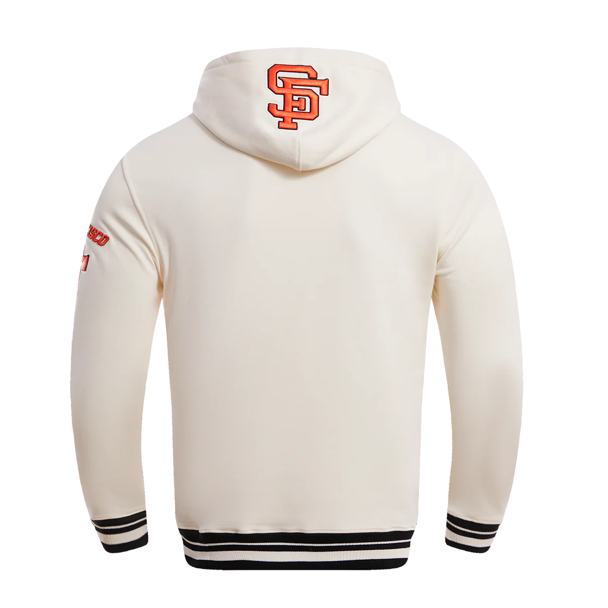 MLB SAN FRANCISCO GIANTS RETRO CLASSIC MEN'S PULLOVER HOODIE (EGGSHELL/BLACK) - Image 3