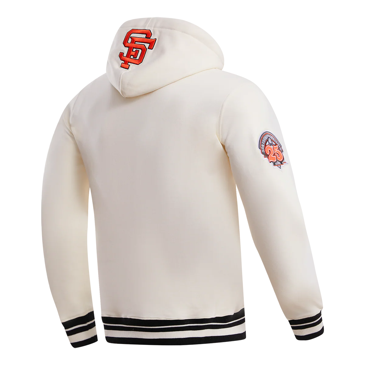 MLB SAN FRANCISCO GIANTS RETRO CLASSIC MEN'S PULLOVER HOODIE (EGGSHELL/BLACK) - Image 4