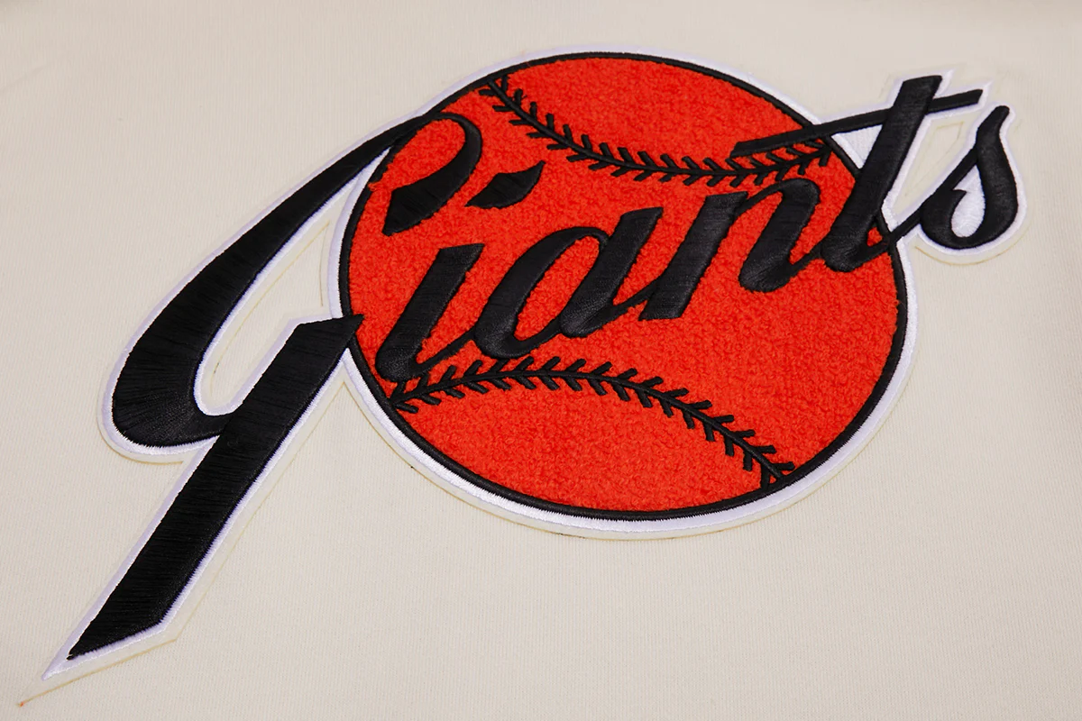 MLB SAN FRANCISCO GIANTS RETRO CLASSIC MEN'S PULLOVER HOODIE (EGGSHELL/BLACK) - Image 5