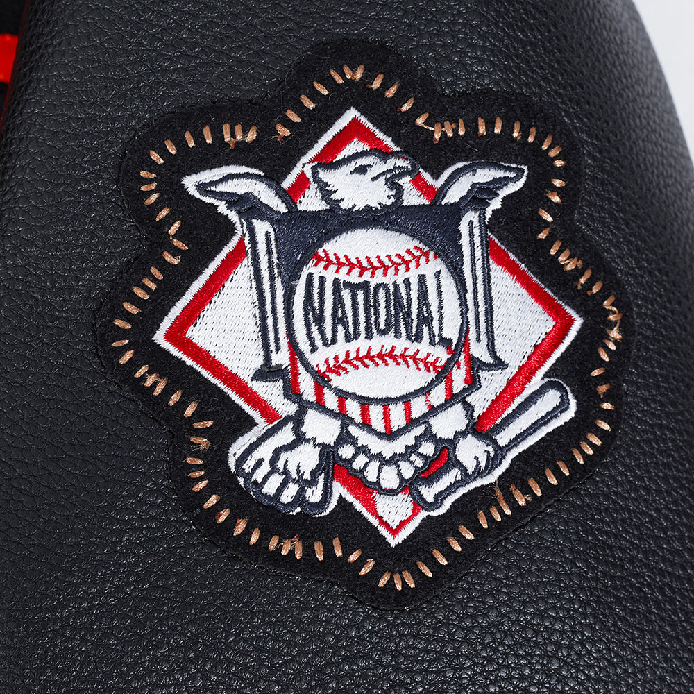 MLB SAN FRANCISCO GIANTS DIY PICK STITCH MEN'S RIB WOOL VARSITY JACK (BLACK/ORANGE) - Image 9