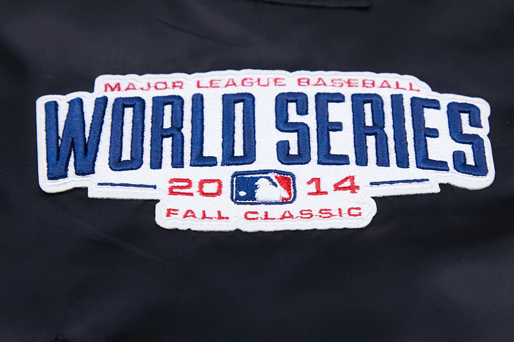 MLB SAN FRANCISCO GIANTS MASHUP MEN'S RIB SATIN JACKET (BLACK/ORANGE) - Image 6