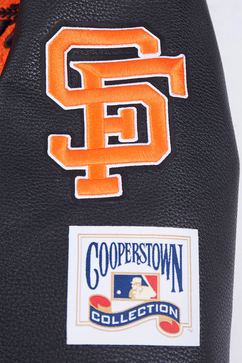 MLB SAN FRANCISCO GIANTS RETRO CLASSIC MEN'S RIB WOOL VARSITY JACKET (BLACK/ORANGE) - Image 10