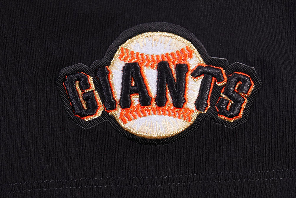 MLB SAN FRANCISCO GIANTS SCRIPT TAIL WOMEN'S SINGLE JERSEY BOXY TOP (BLACK) - Image 7