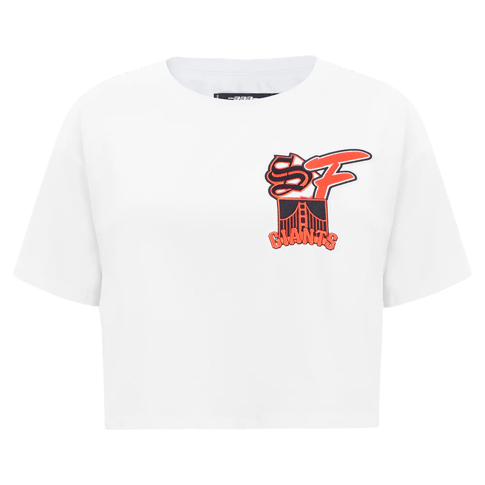MLB SAN FRANCISCO GIANTS CITY RANSOM WOMEN'S SJ BOXY TEE (WHITE)