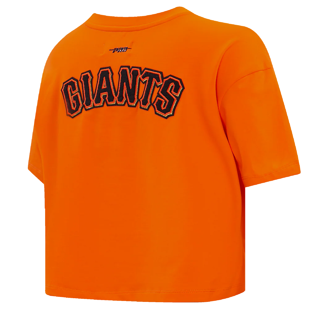 MLB SAN FRANCISCO GIANTS CLASSIC WOMEN'S BOXY TOP (ORANGE) - Image 3