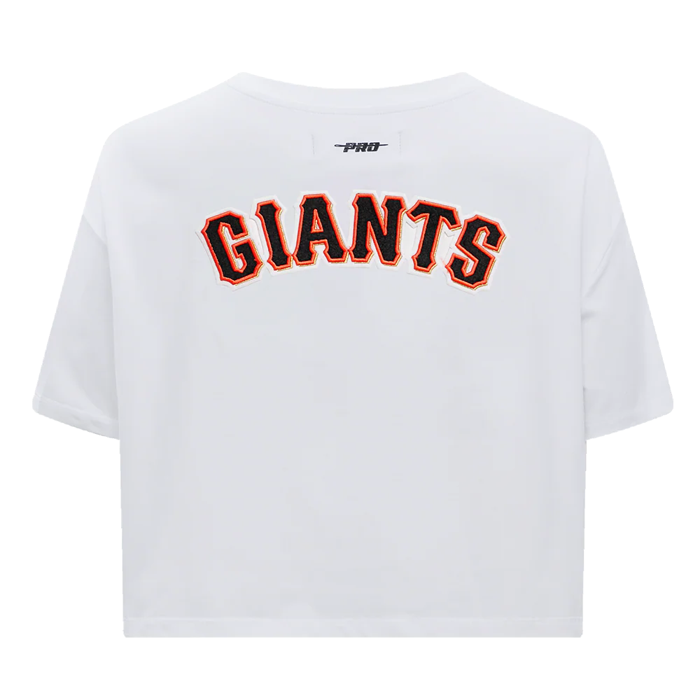 MLB SAN FRANCISCO GIANTS CLASSIC WOMEN'S BOXY TOP (WHITE) - Image 4