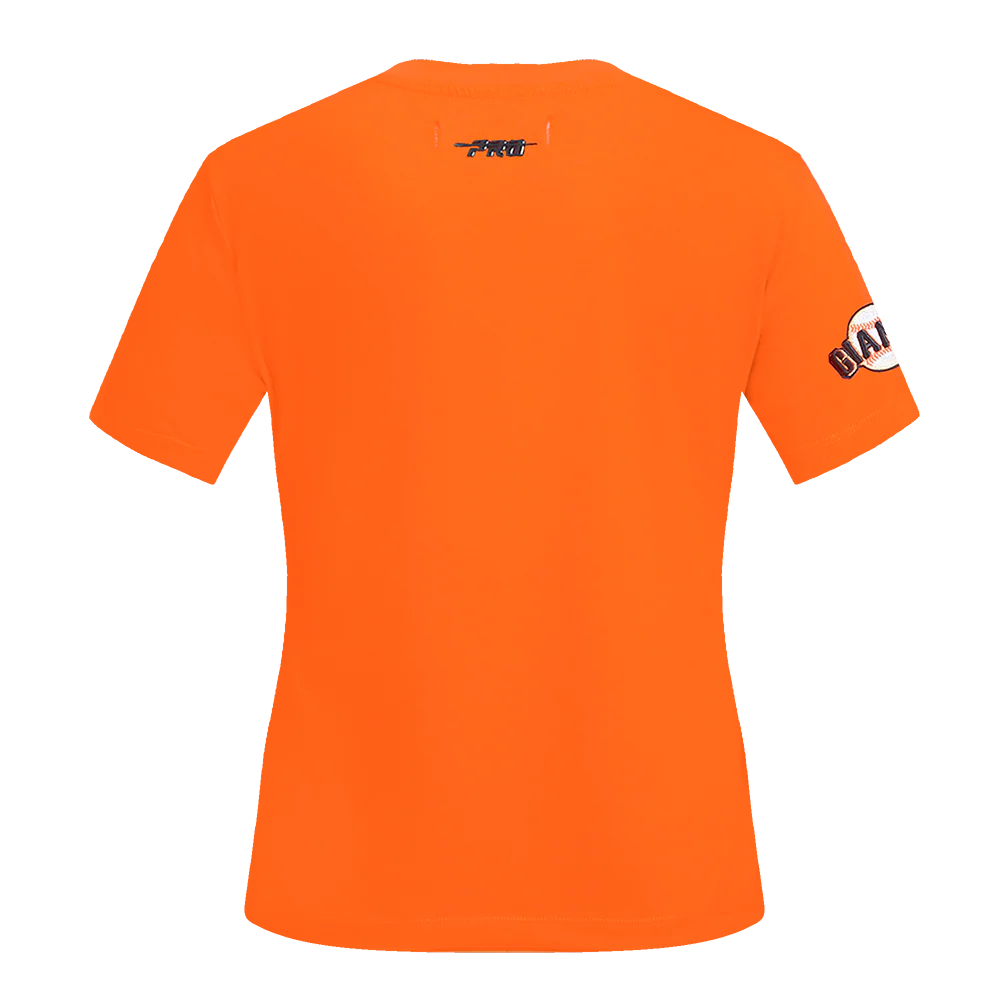 MLB SAN FRANCISCO GIANTS CLASSIC SHORT SLEEVE WOMEN'S SLIM FIT TOP (ORANGE) - Image 3