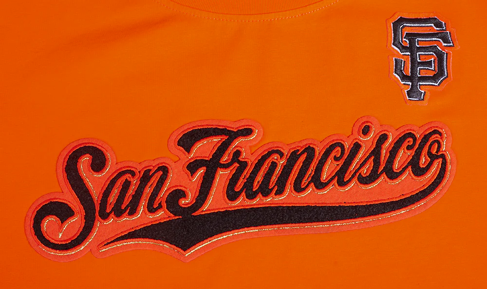 MLB SAN FRANCISCO GIANTS CLASSIC SHORT SLEEVE WOMEN'S SLIM FIT TOP (ORANGE) - Image 5