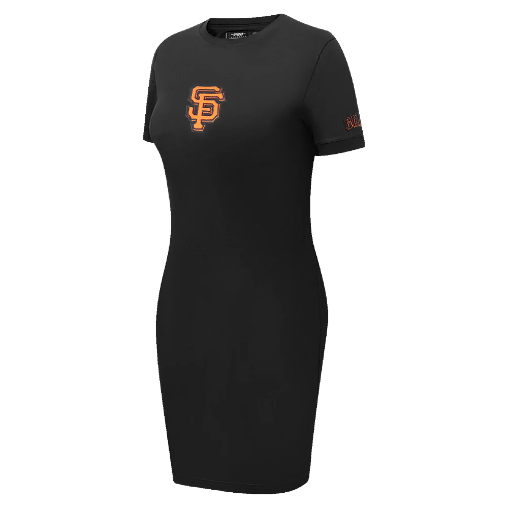 MLB SAN FRANCISCO GIANTS CLASSIC WOMEN'S BODYCON DRESS (BLACK) - Image 2