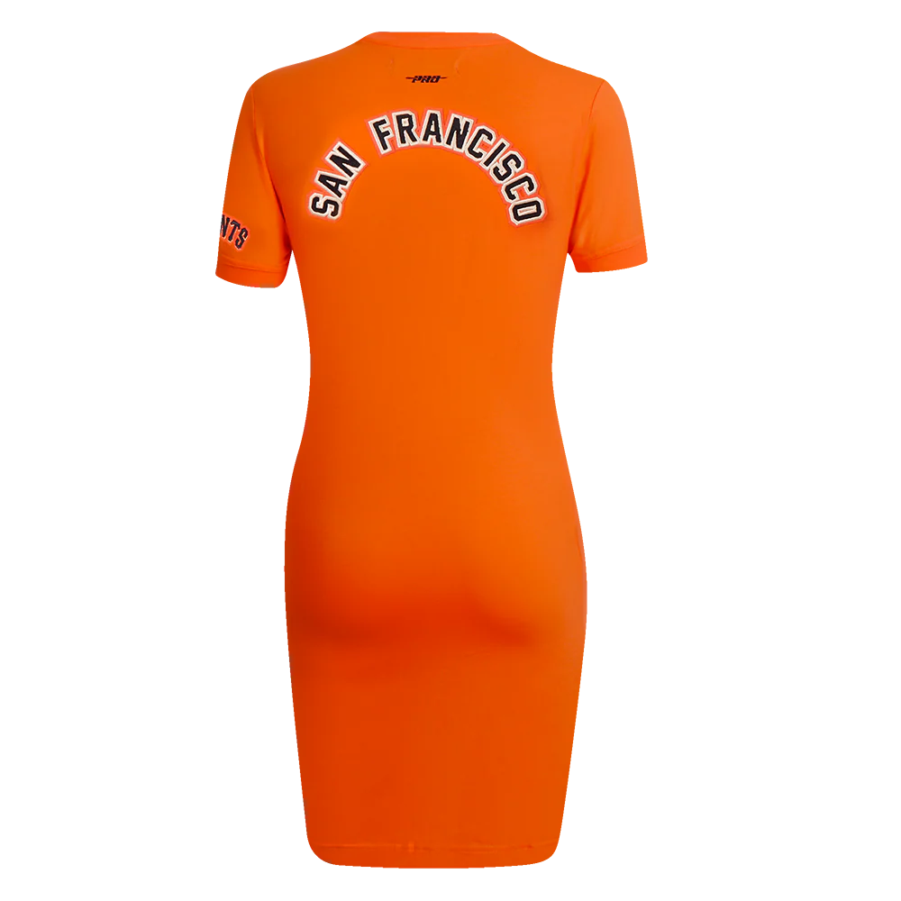 MLB SAN FRANCISCO GIANTS CLASSIC WOMEN'S BODYCON DRESS (ORANGE) - Image 3