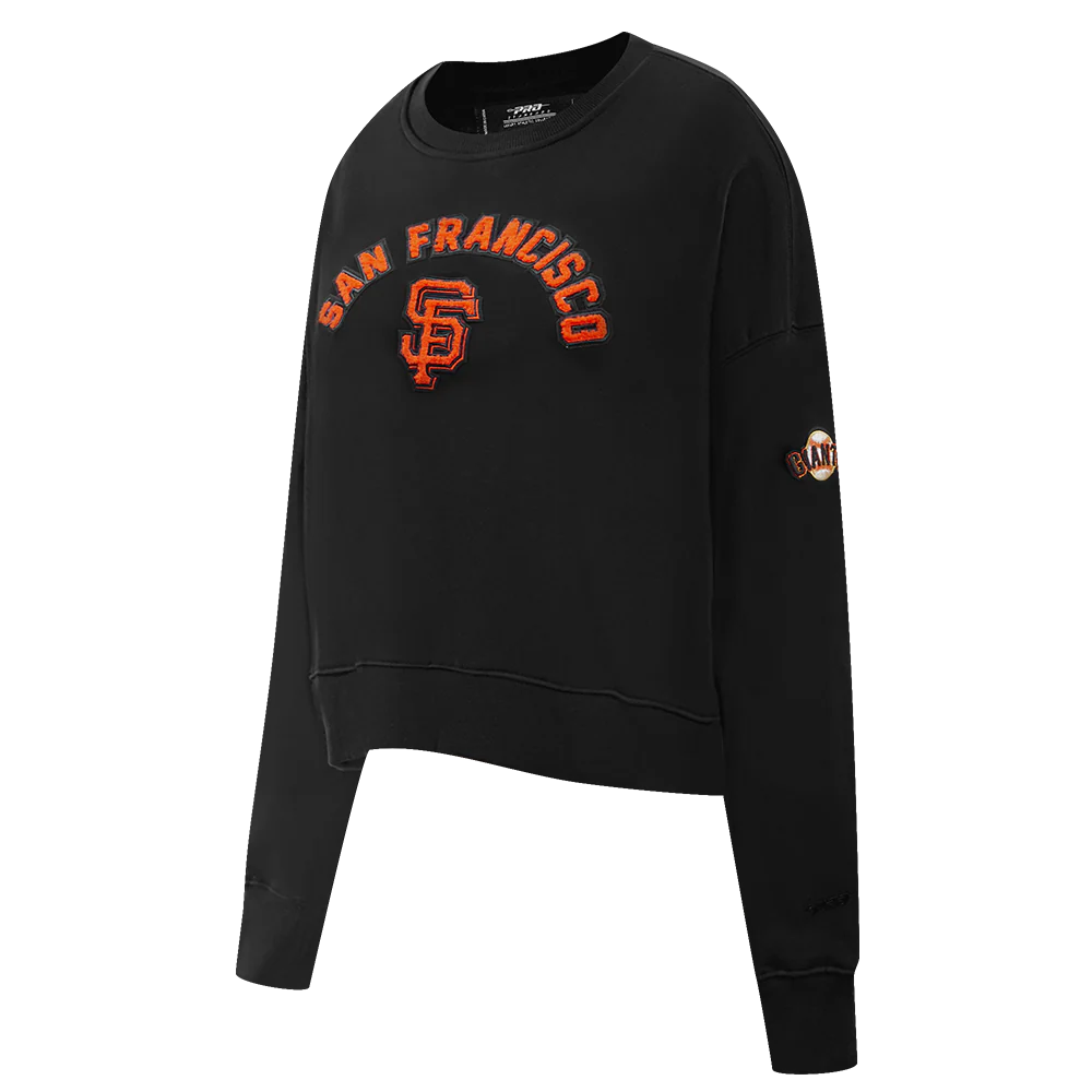 MLB SAN FRANCISCO GIANTS CLASSIC WOMEN'S CREWNECK (BLACK) - Image 2