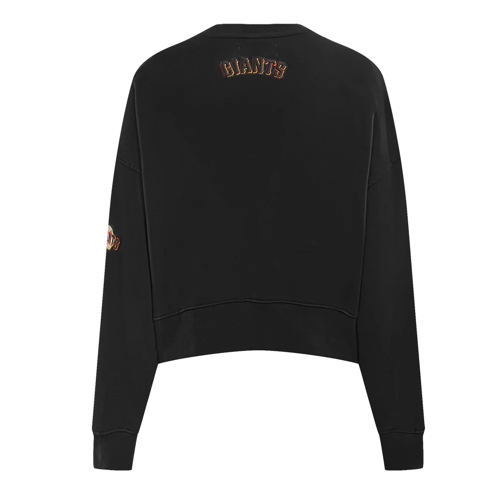 MLB SAN FRANCISCO GIANTS CLASSIC WOMEN'S CREWNECK (BLACK) - Image 4