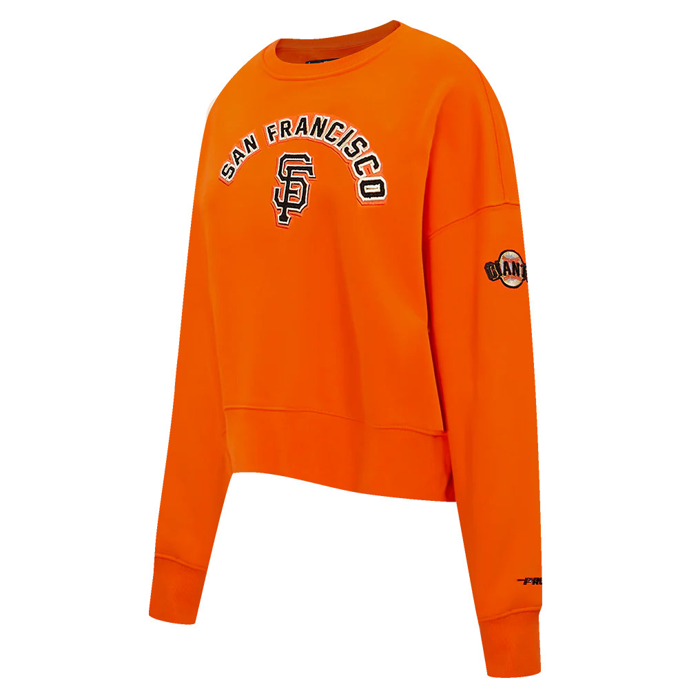 MLB SAN FRANCISCO GIANTS CLASSIC WOMEN'S CREWNECK (ORANGE) - Image 2