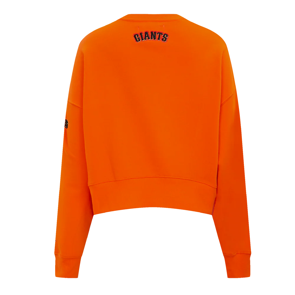 MLB SAN FRANCISCO GIANTS CLASSIC WOMEN'S CREWNECK (ORANGE) - Image 4
