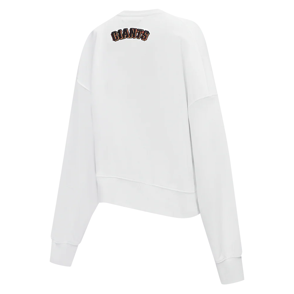 MLB SAN FRANCISCO GIANTS CLASSIC WOMEN'S CREWNECK (WHITE) - Image 3