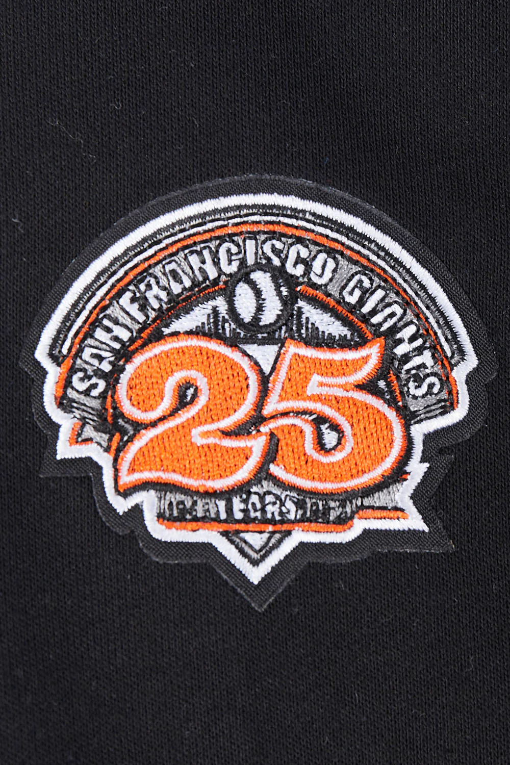 MLB SAN FRANCISCO GIANTS RETRO CLASSIC WOMEN'S CROPPED PULLOVER HOODIE (BLACK/ORANGE) - Image 6