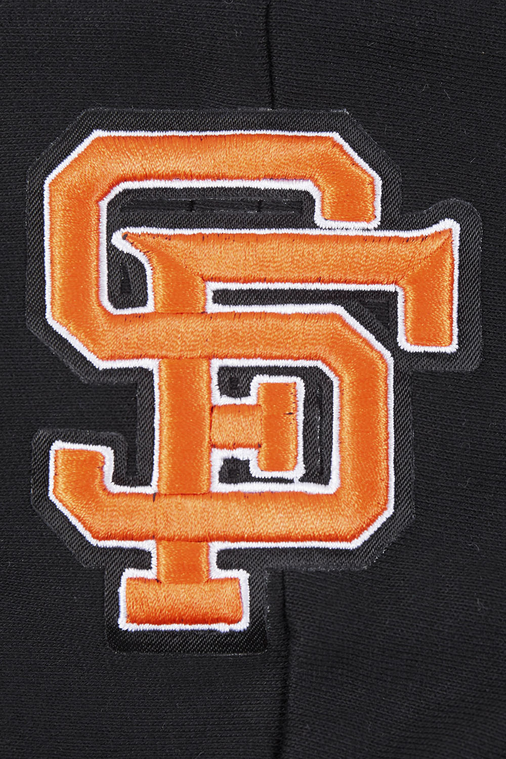 MLB SAN FRANCISCO GIANTS RETRO CLASSIC WOMEN'S CROPPED PULLOVER HOODIE (BLACK/ORANGE) - Image 8