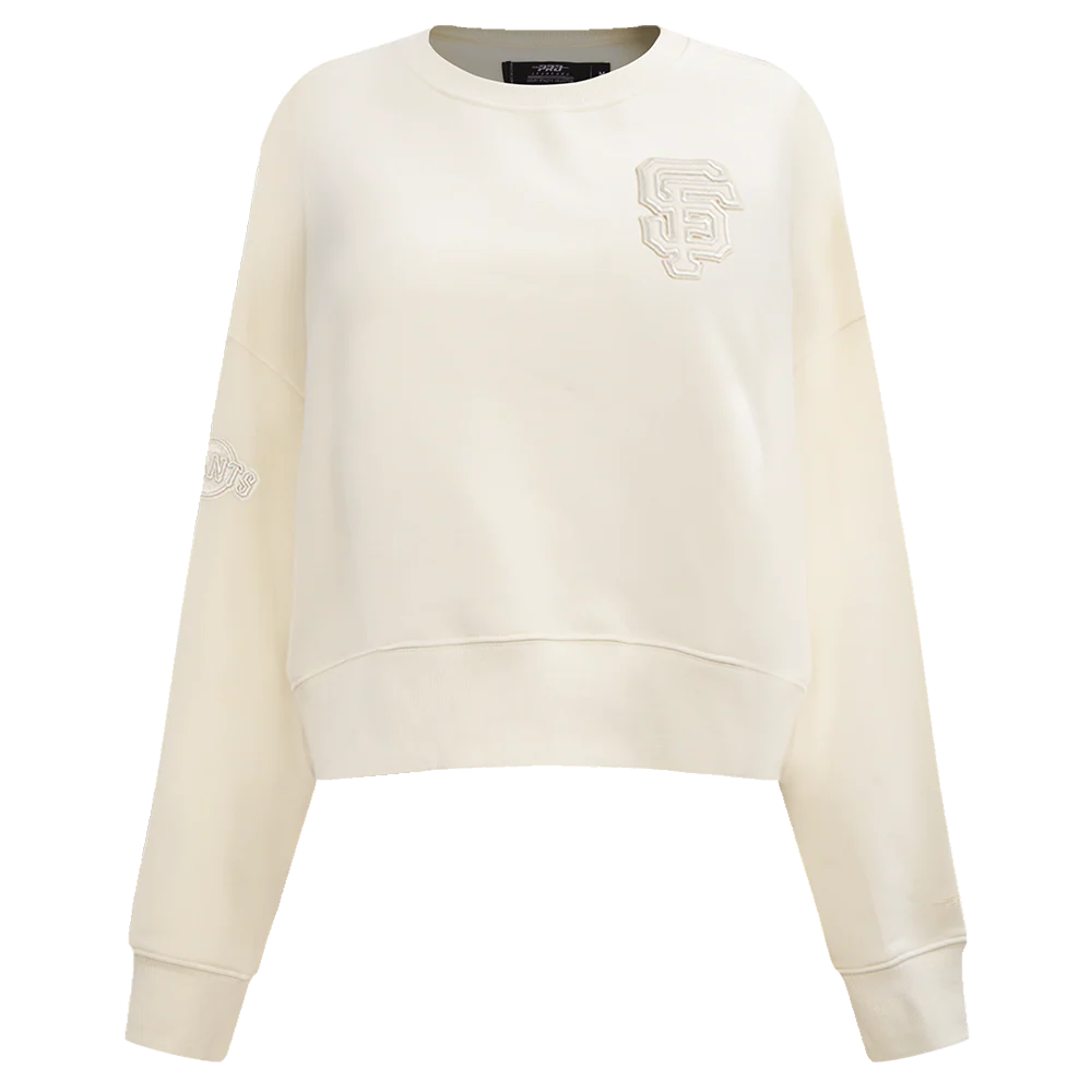 MLB SAN FRANCISCO GIANTS NEUTRAL WOMEN'S CREWNECK (EGGSHELL)