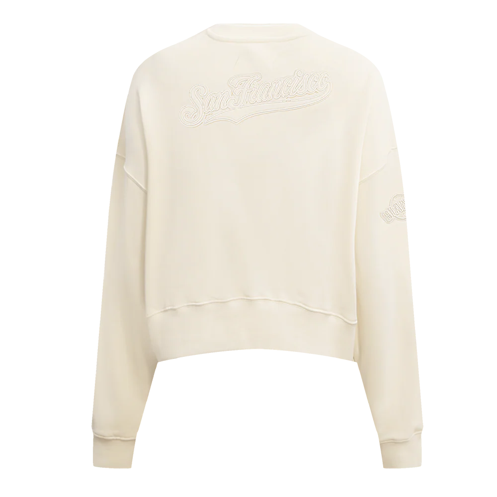 MLB SAN FRANCISCO GIANTS NEUTRAL WOMEN'S CREWNECK (EGGSHELL) - Image 3