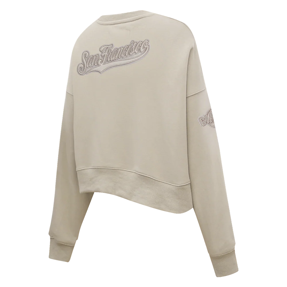 MLB SAN FRANCISCO GIANTS NEUTRAL WOMEN'S CREWNECK (TAUPE) - Image 3