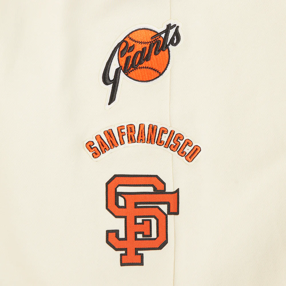 MLB SAN FRANCISCO GIANTS RETRO CLASSIC WOMEN'S SWEATPANT (EGGSHELL/ BLACK) - Image 5