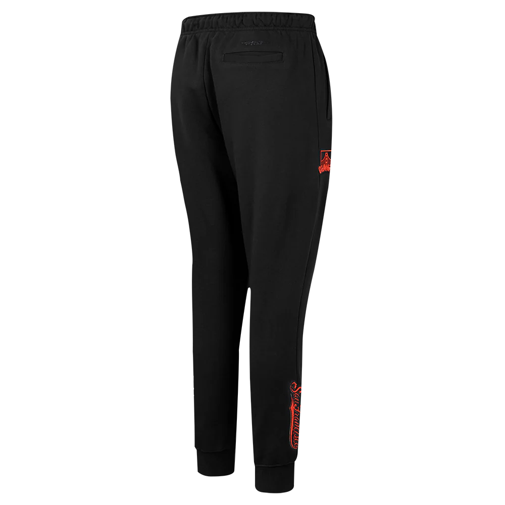 MLB SAN FRANCISCO GIANTS CLASSIC WOMEN'S FLEECE SWEATPANT (BLACK) - Image 3