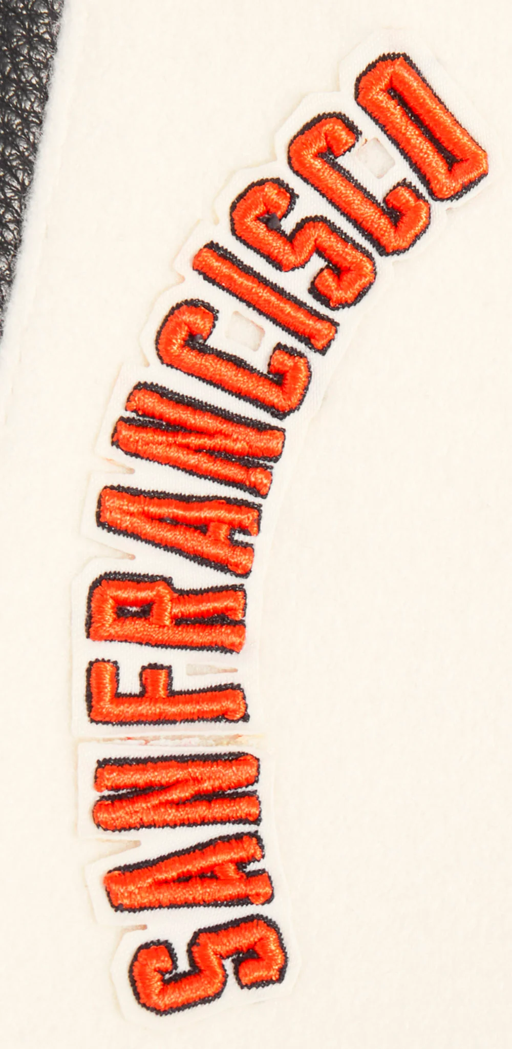 MLB SAN FRANCISCO GIANTS RETRO CLASSIC WOMEN'S RIB WOOL VARSITY JACKET (EGGSHELL/ BLACK) - Image 10