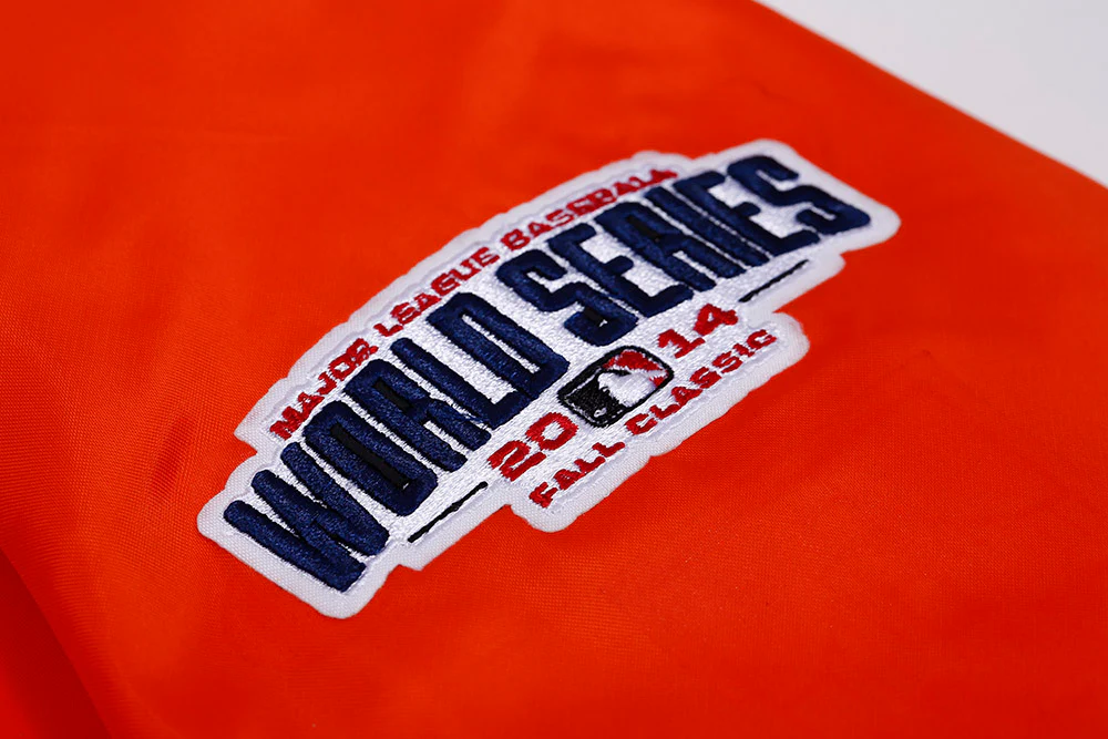 MLB SAN FRANCISCO GIANTS CLASSIC WOMEN'S SATIN JACKET (ORANGE) - Image 6