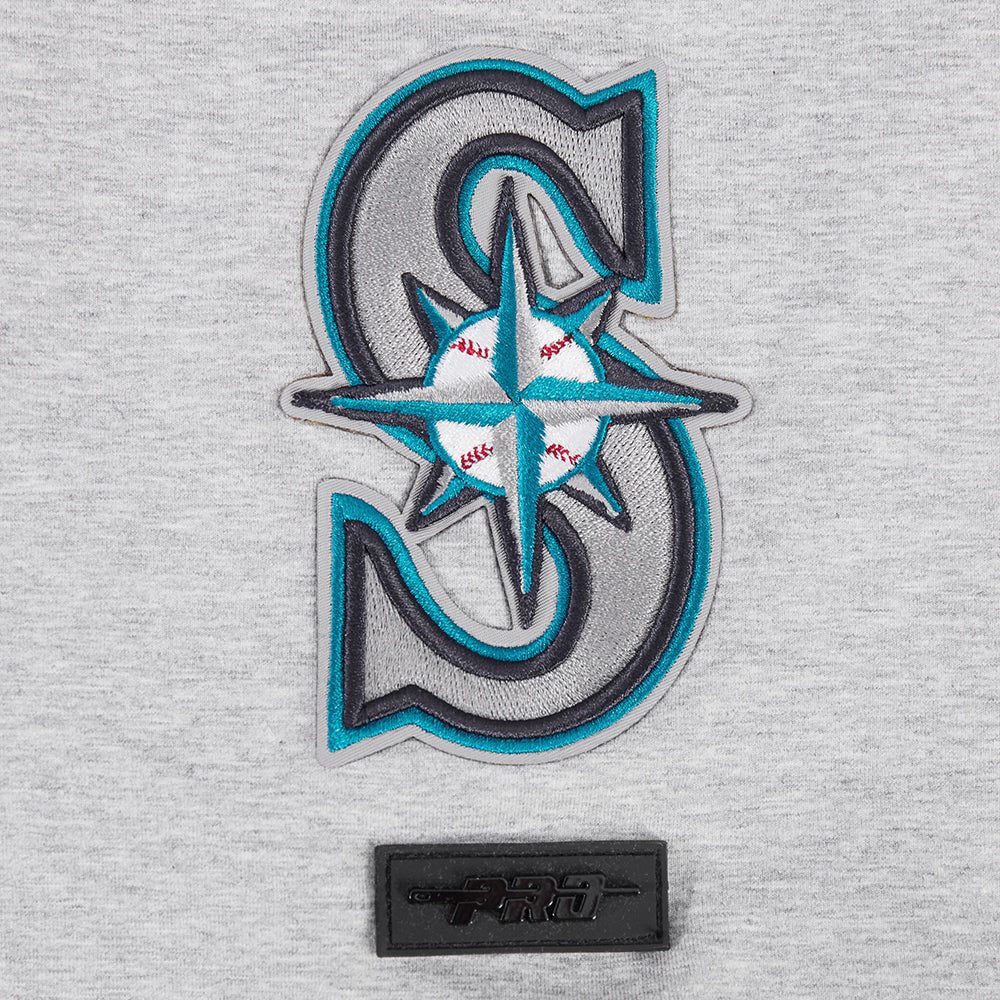 MLB SEATTLE MARINERS SCRIPT TAIL MEN'S TOPS (HEATHER GREY) - Image 5