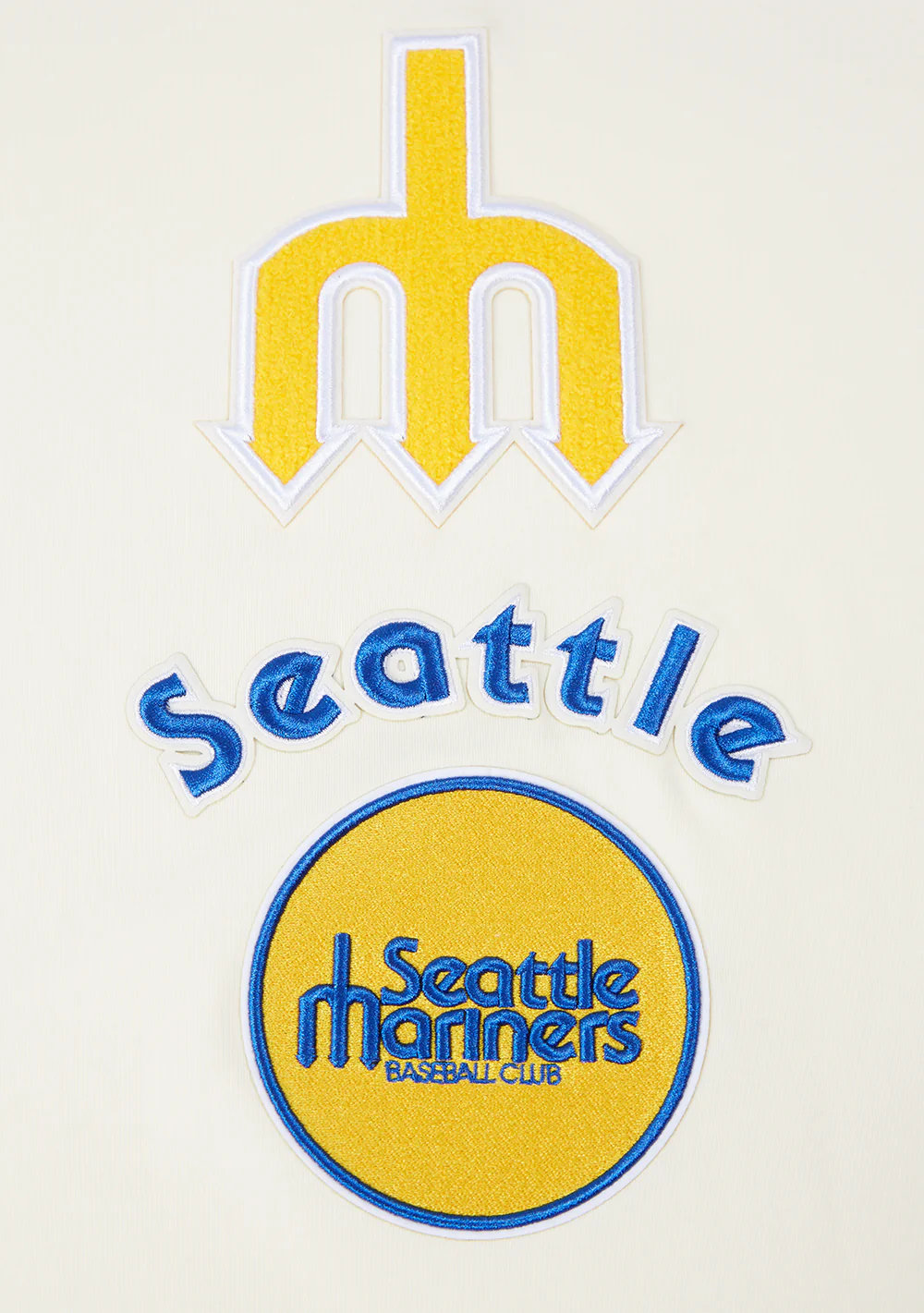 MLB SEATTLE MARINERS RETRO CLASSIC MEN'S TOP (EGGSHELL/ ROYAL BLUE) - Image 6