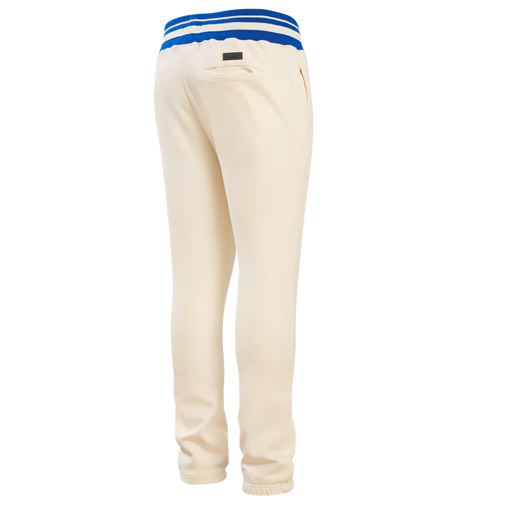 MLB SEATTLE MARINERS RETRO CLASSIC MEN'S RIB SWEATPANT V2 (EGGSHELL/ROYAL BLUE) - Image 3