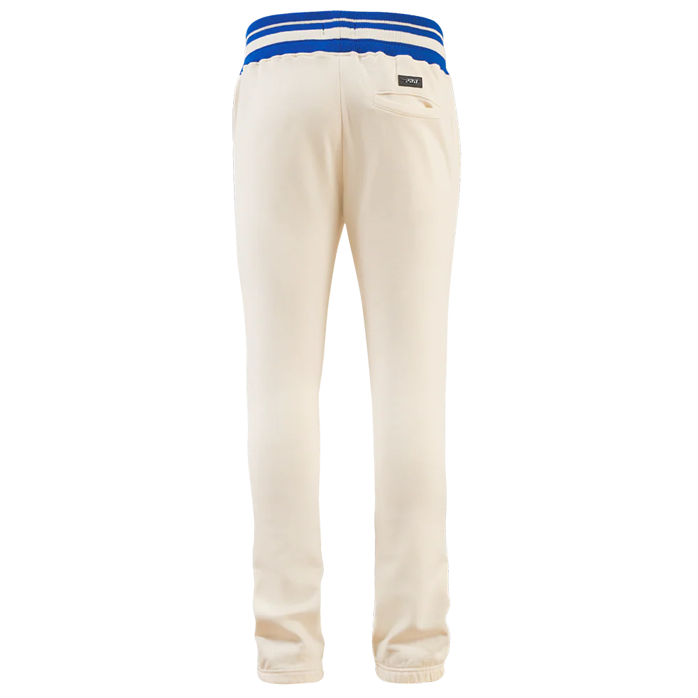 MLB SEATTLE MARINERS RETRO CLASSIC MEN'S RIB SWEATPANT V2 (EGGSHELL/ROYAL BLUE) - Image 4