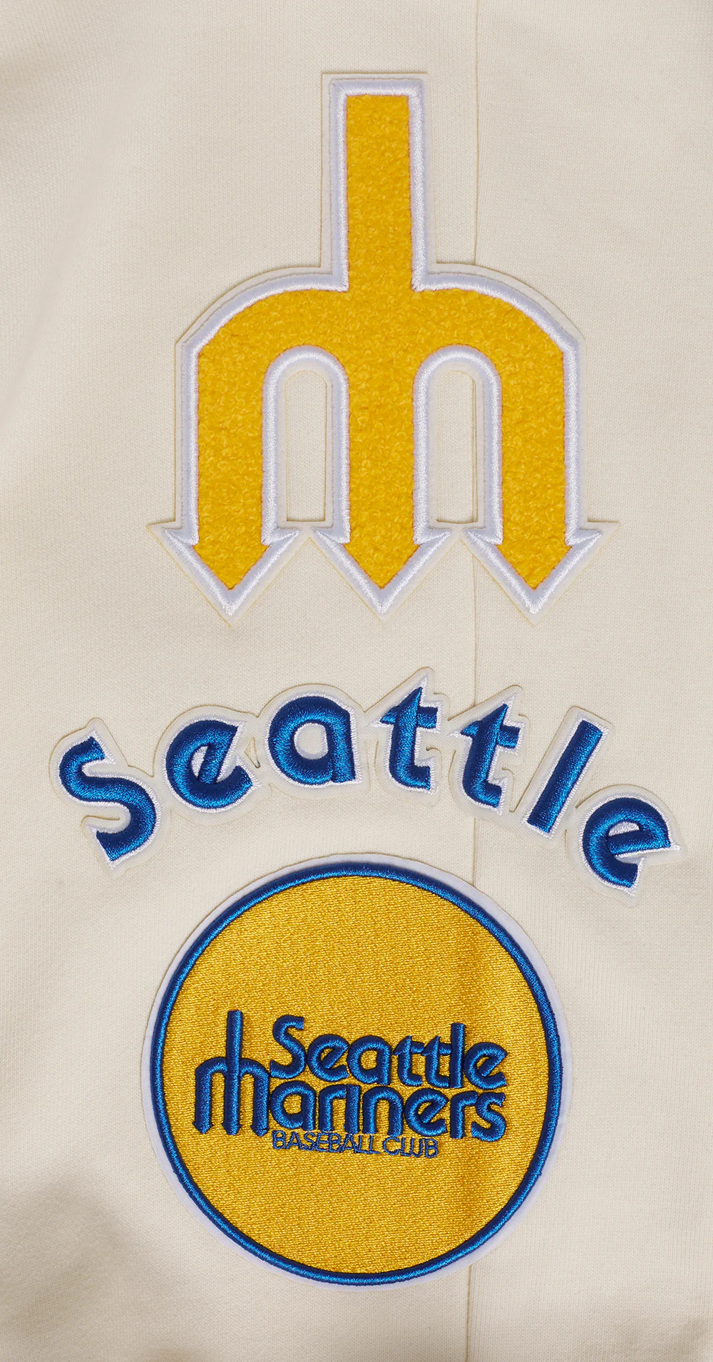 MLB SEATTLE MARINERS RETRO CLASSIC MEN'S RIB SWEATPANT V2 (EGGSHELL/ROYAL BLUE) - Image 5
