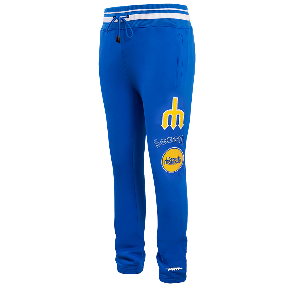 MLB SEATTLE MARINERS RETRO CLASSIC MEN'S RIB SWEATPANT V2 (ROYAL BLUE)