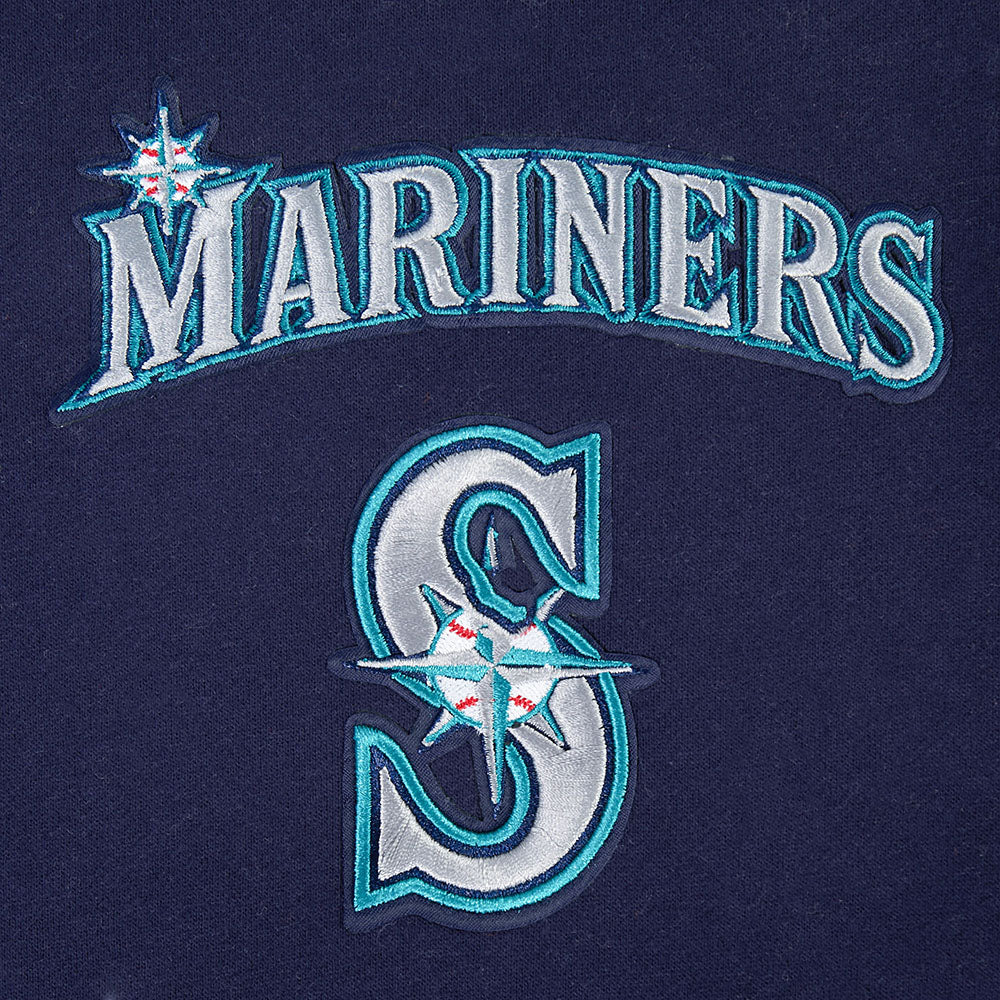 MLB SEATTLE MARINERS WINGSPAN MEN'S DROP SHOULDER FLC CREWNECK (MIDNIGHT NAVY) - Image 5
