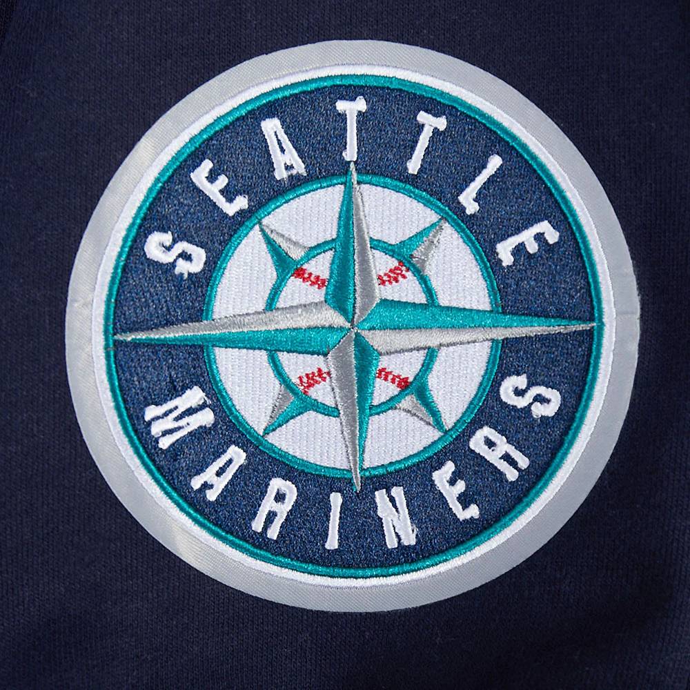MLB SEATTLE MARINERS WINGSPAN MEN'S DROP SHOULDER FLC CREWNECK (MIDNIGHT NAVY) - Image 7