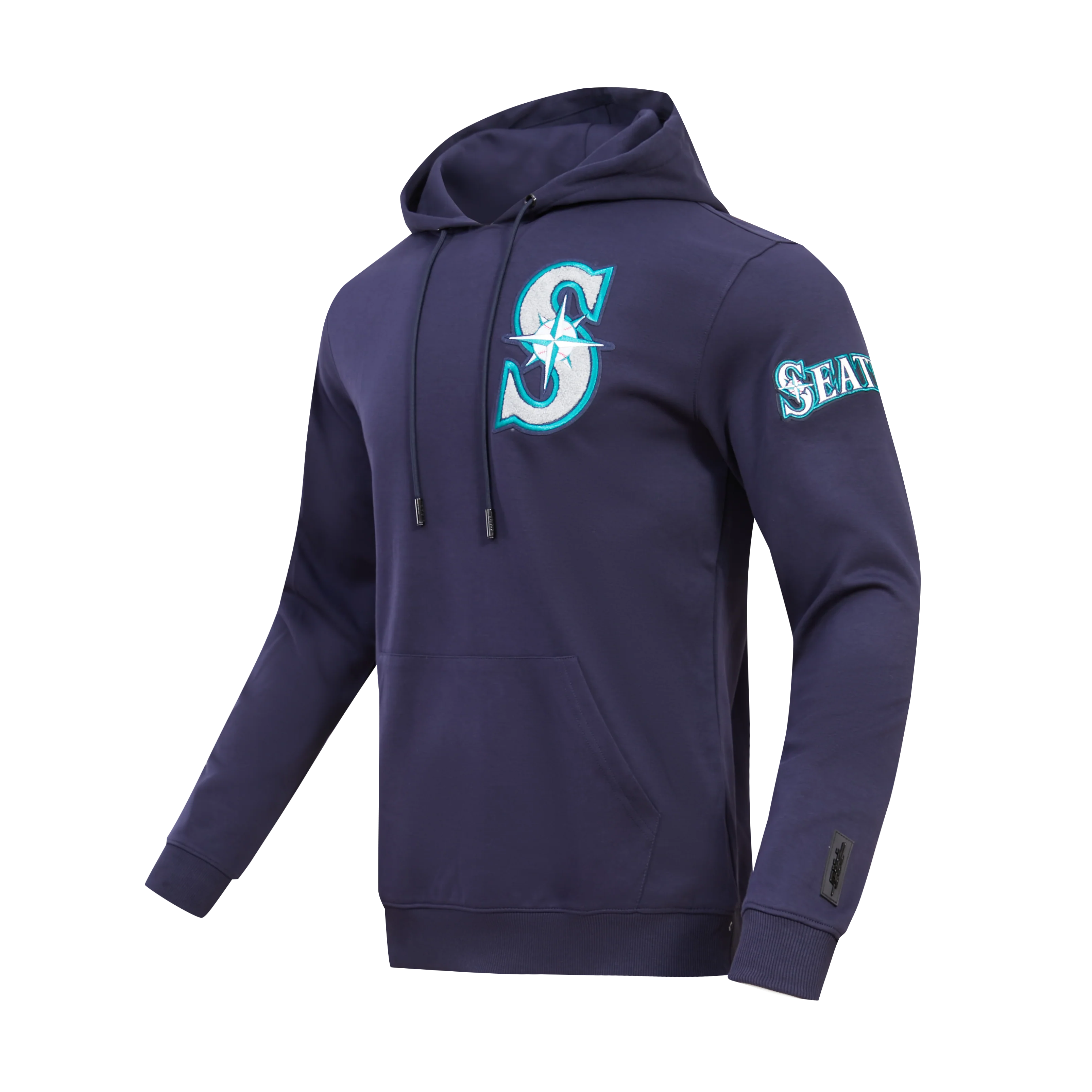 MLB SEATTLE MARINERS CLASSIC CHENILLE MEN'S PULL OVER HOODIE (MIDNIGHT NAVY) - Image 5