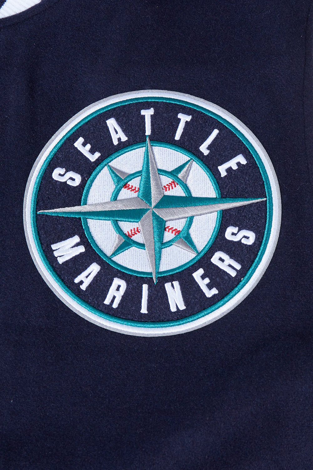 MLB SEATTLE MARINERS MASHUP MEN'S RIB WOOL VARSITY JACKET (MIDNIGHT NAVY/WHITE) - Image 6