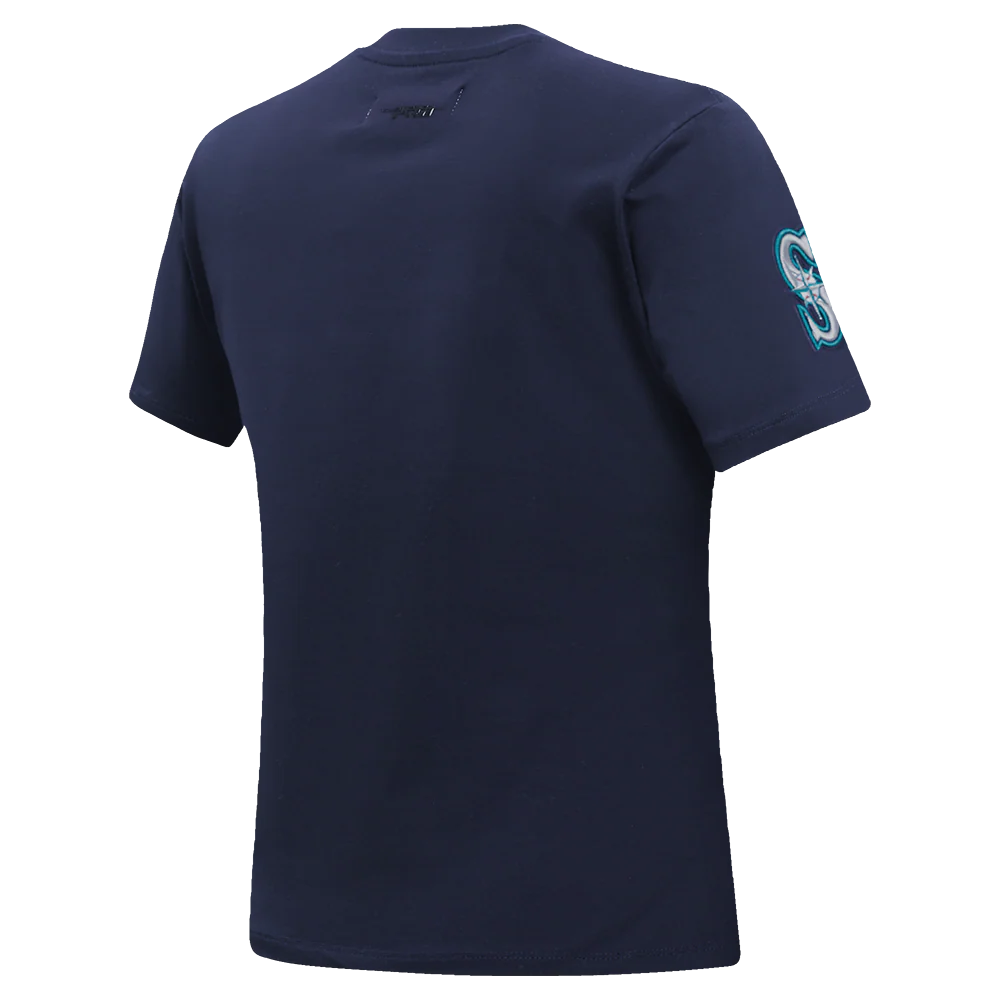 MLB SEATTLE MARINERS CLASSIC SHORT SLEEVE WOMEN'S SLIM FIT TOP (MIDNIGHT NAVY) - Image 4