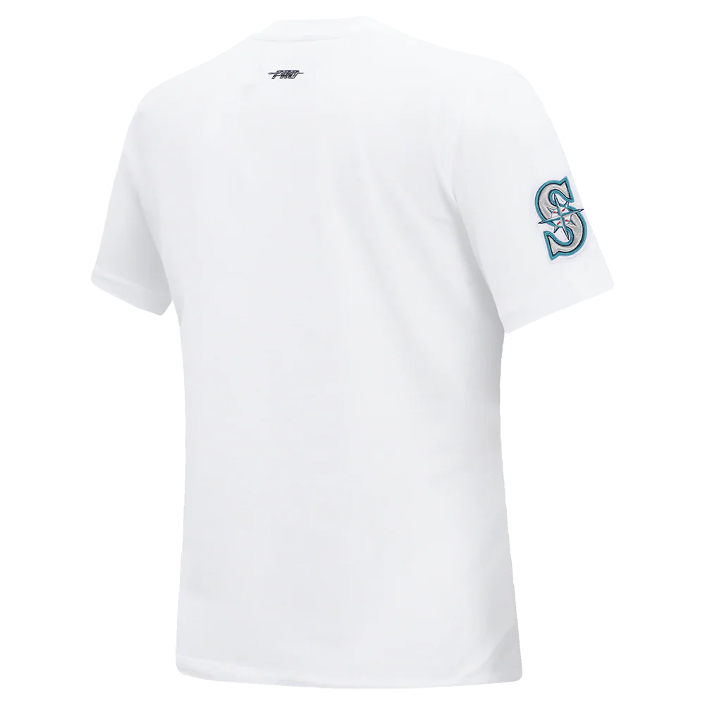 MLB SEATTLE MARINERS CLASSIC SHORT SLEEVE WOMEN'S SLIM FIT TOP (WHITE) - Image 3