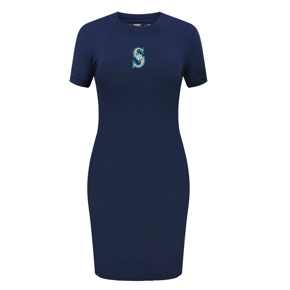 MLB SEATTLE MARINERS CLASSIC WOMEN'S BODYCON DRESS (MIDNIGHT NAVY)