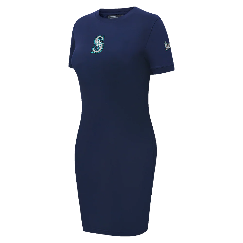 MLB SEATTLE MARINERS CLASSIC WOMEN'S BODYCON DRESS (MIDNIGHT NAVY) - Image 2