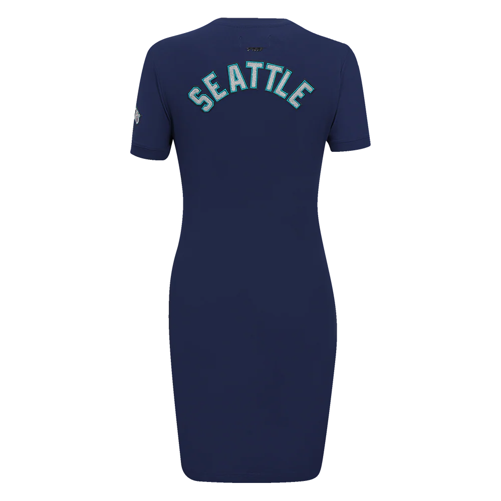 MLB SEATTLE MARINERS CLASSIC WOMEN'S BODYCON DRESS (MIDNIGHT NAVY) - Image 3