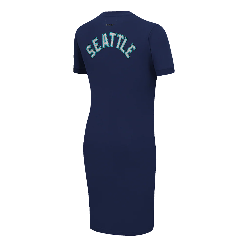 MLB SEATTLE MARINERS CLASSIC WOMEN'S BODYCON DRESS (MIDNIGHT NAVY) - Image 4