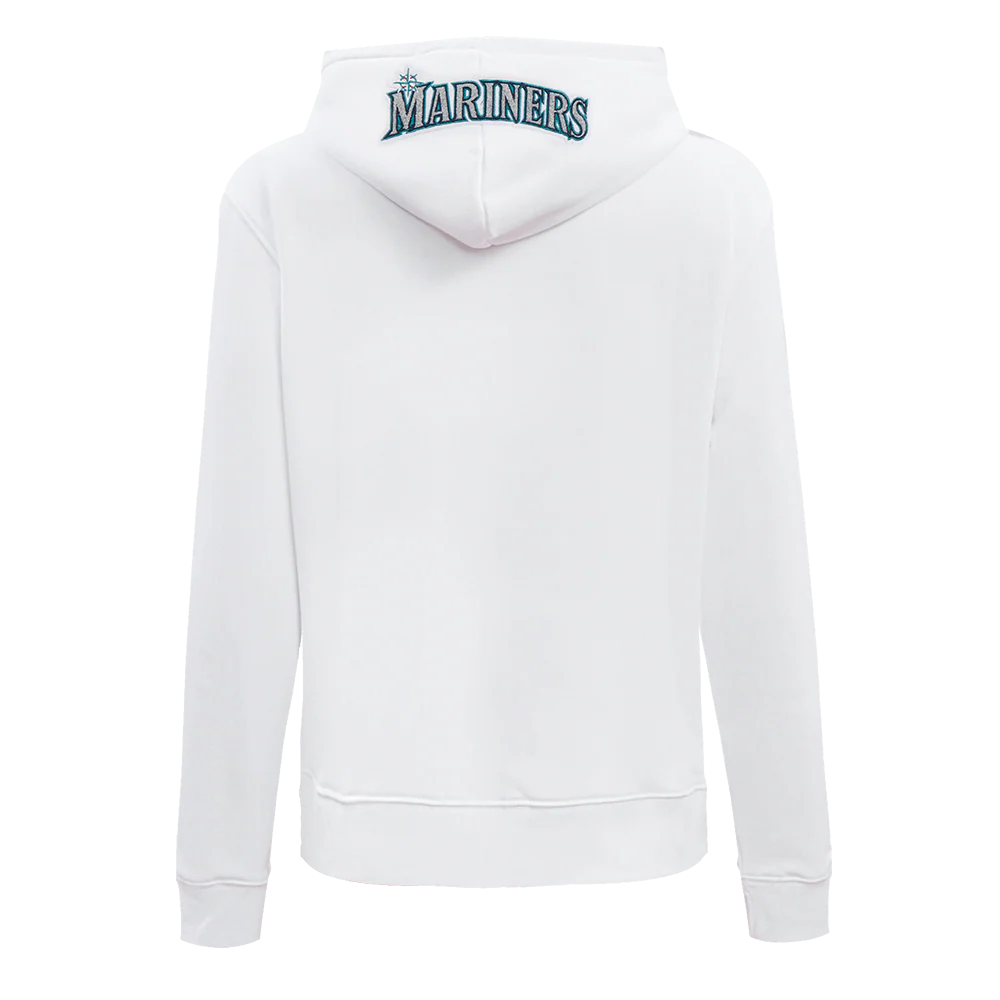 MLB SEATTLE MARINERS CLASSIC WOMEN'S PULLOVER HOODIE (WHITE) - Image 3