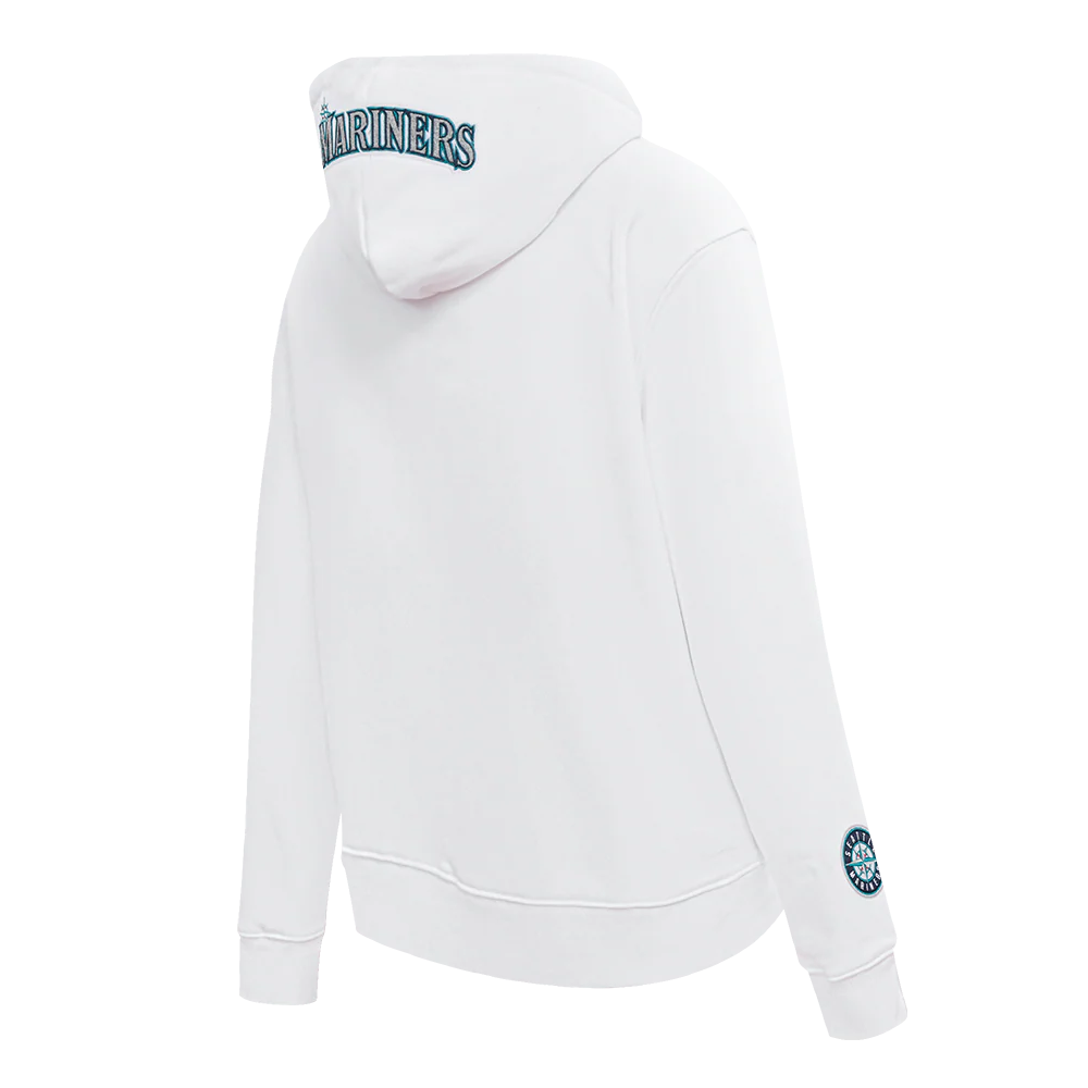 MLB SEATTLE MARINERS CLASSIC WOMEN'S PULLOVER HOODIE (WHITE) - Image 4