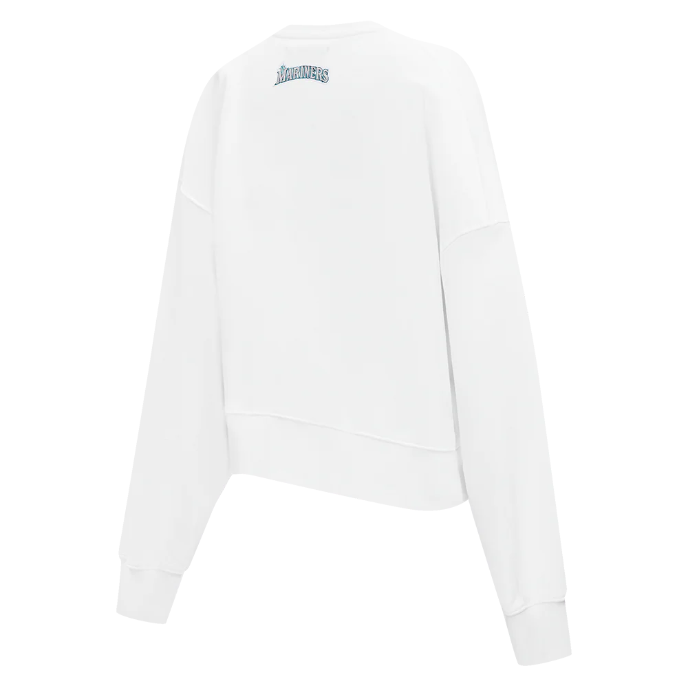MLB SEATTLE MARINERS CLASSIC WOMEN'S CREWNECK (WHITE) - Image 4