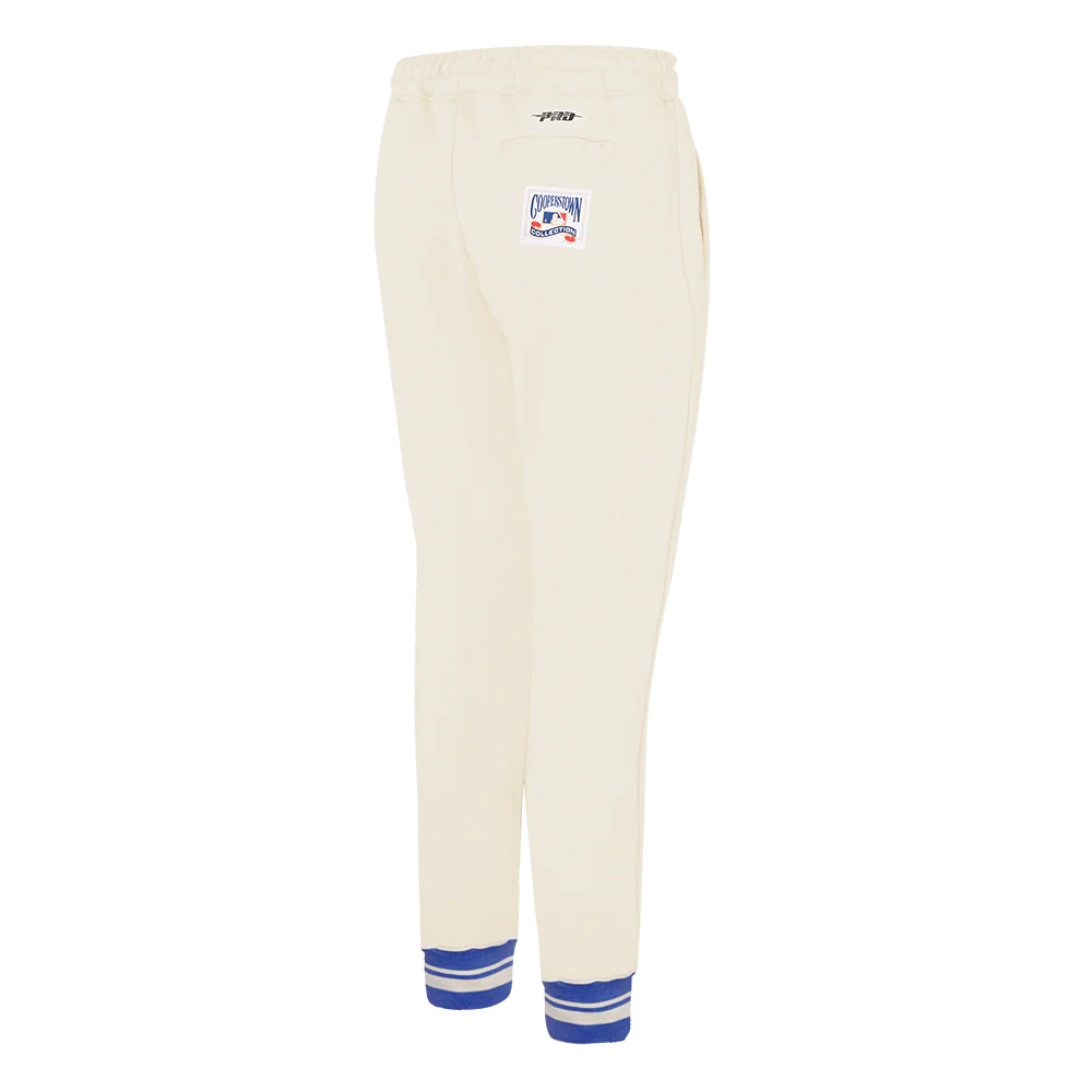 MLB SEATTLE MARINERS RETRO CLASSIC WOMEN'S RIB SWEATPANT (EGGSHELL/ROYAL BLUE) - Image 3