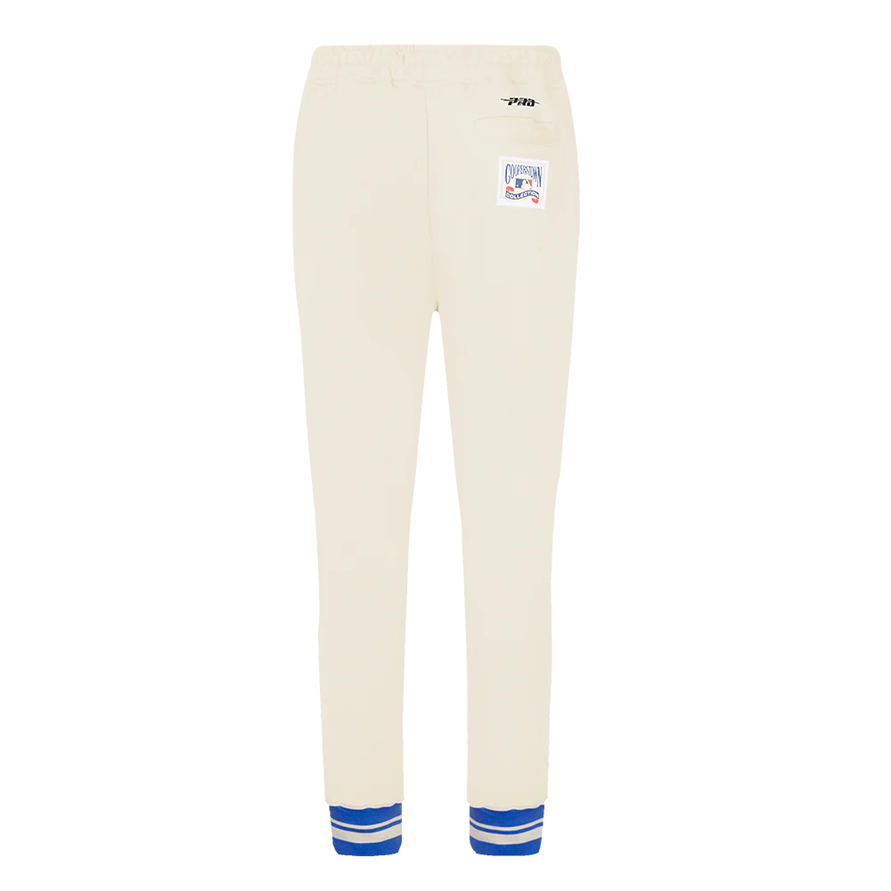 MLB SEATTLE MARINERS RETRO CLASSIC WOMEN'S RIB SWEATPANT (EGGSHELL/ROYAL BLUE) - Image 4