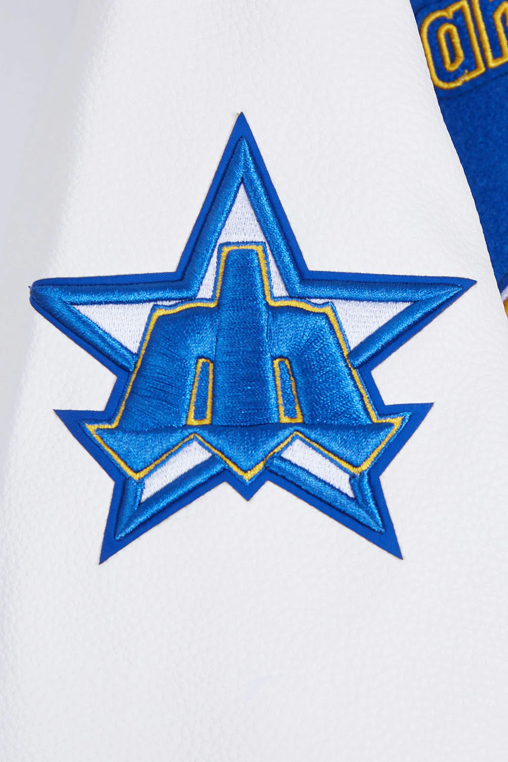 MLB SEATTLE MARINERS RETRO CLASSIC WOMEN'S RIB WOOL VARSITY JACKET (ROYAL BLUE/WHITE) - Image 9